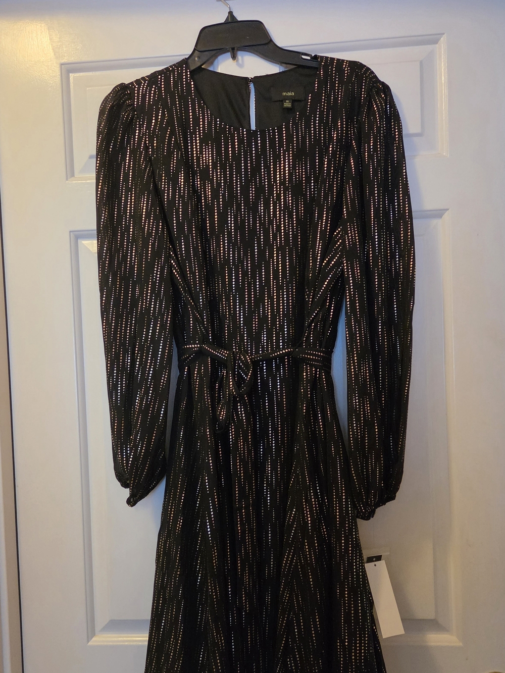 NWT Maia Black & Gold Cocktail Dress – Size 14